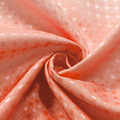 Coral Peach Shower Curtain for Bathroom, Cute Tropical Palm Springs Inspired Waterproof Fabric Shower Curtains with Hooks for Bath Decor, Salmon