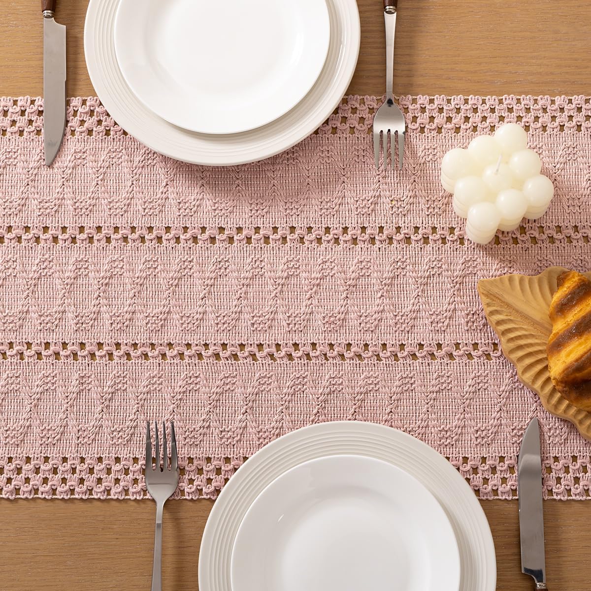 Boho Table Runner Fall Farmhouse Rustic Dining Dresser Scarf Home Decor