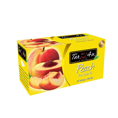Tea4U Flavored Black Ceylon TeaBags (Peach) - Ideal Quality from Sri Lanka's Finest Leaves and Expertly Blended - 25 Count