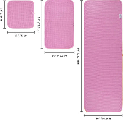 430 GSM Poly Blend Microfiber Quick Dry Waffle Bath Towel Set of 6