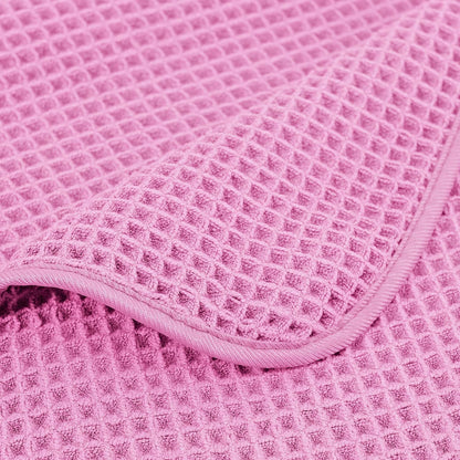 430 GSM Poly Blend Microfiber Quick Dry Waffle Bath Towel Set of 6