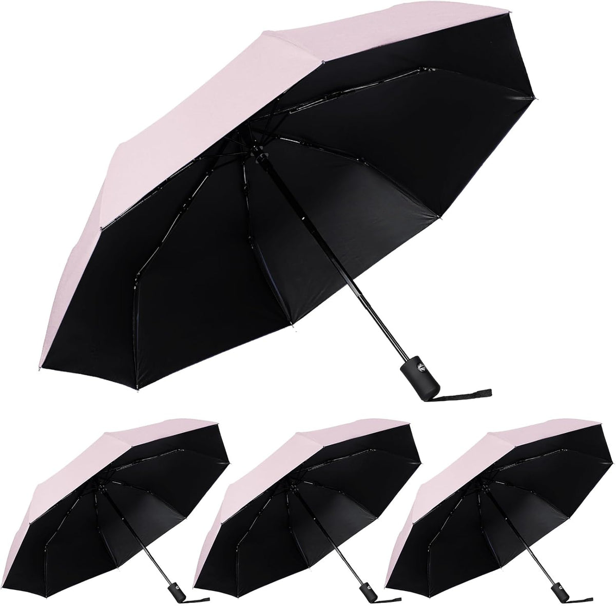4 Pack Umbrellas Compact Windproof, Automatic Open and Close Folding Rain Umbrella Collapsible for Men Women Travel