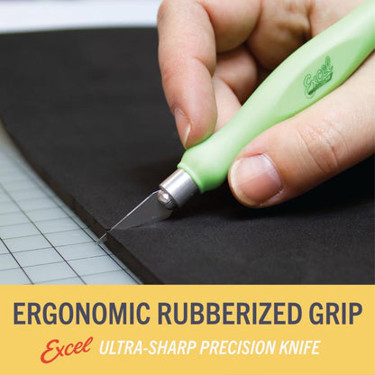 #11 Blade Fit Grip Craft Knife, Rubber Grip, Pink