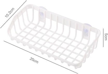 Pink Multifunctional Drain Rack, Hanging Storage Rack Drain Rack Sink Shelf Suction Cup Dishwashing Soap Sponge Holder for Kitchen Accessories