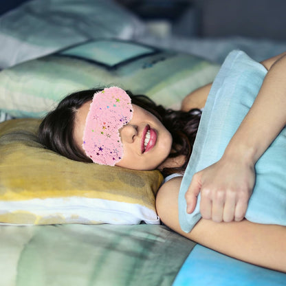 Adorable Plush Eye Masks 4pcs Light Blocking Sleeping Eye Covers and Travel with Faux Fur Soft Fabric in Gray, Pink, Pearl White, and Purple