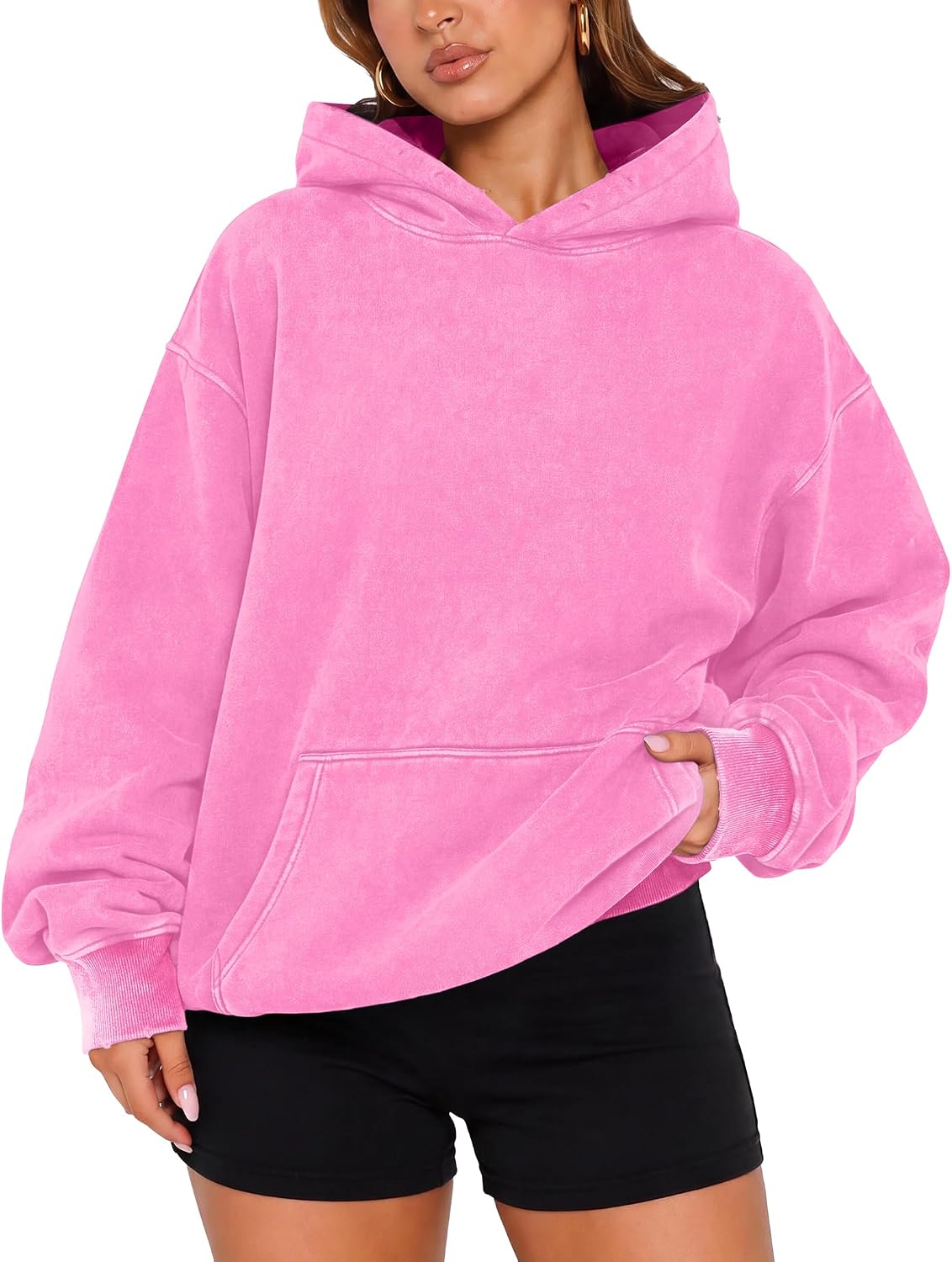 Womens Oversized Hoodie Acid Wash Hoodie Vintage Sweatshirt Heavyweight Fleece Cotton Streetwear Trendy Sweatshirts