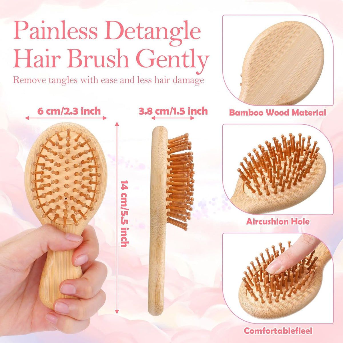 42 Pcs Pink Party Favors Spa Headband, Wristband, Bamboo Hairbrush, Hair Clip, Scrunchie, Toiletry Bag Bridesmaid Proposal Gifts Sleepover Party Supplies for Slumber Spa Bachelorette Wedding