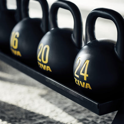 Steel Competition Kettlebells by Steve Cotter - Hard-Wearing Crack-Resistant Powder Surface Coating, 34mm Steel Handle with Non-Slip Super Textured Powder Coating Grip - Avail 6kg - 32kg