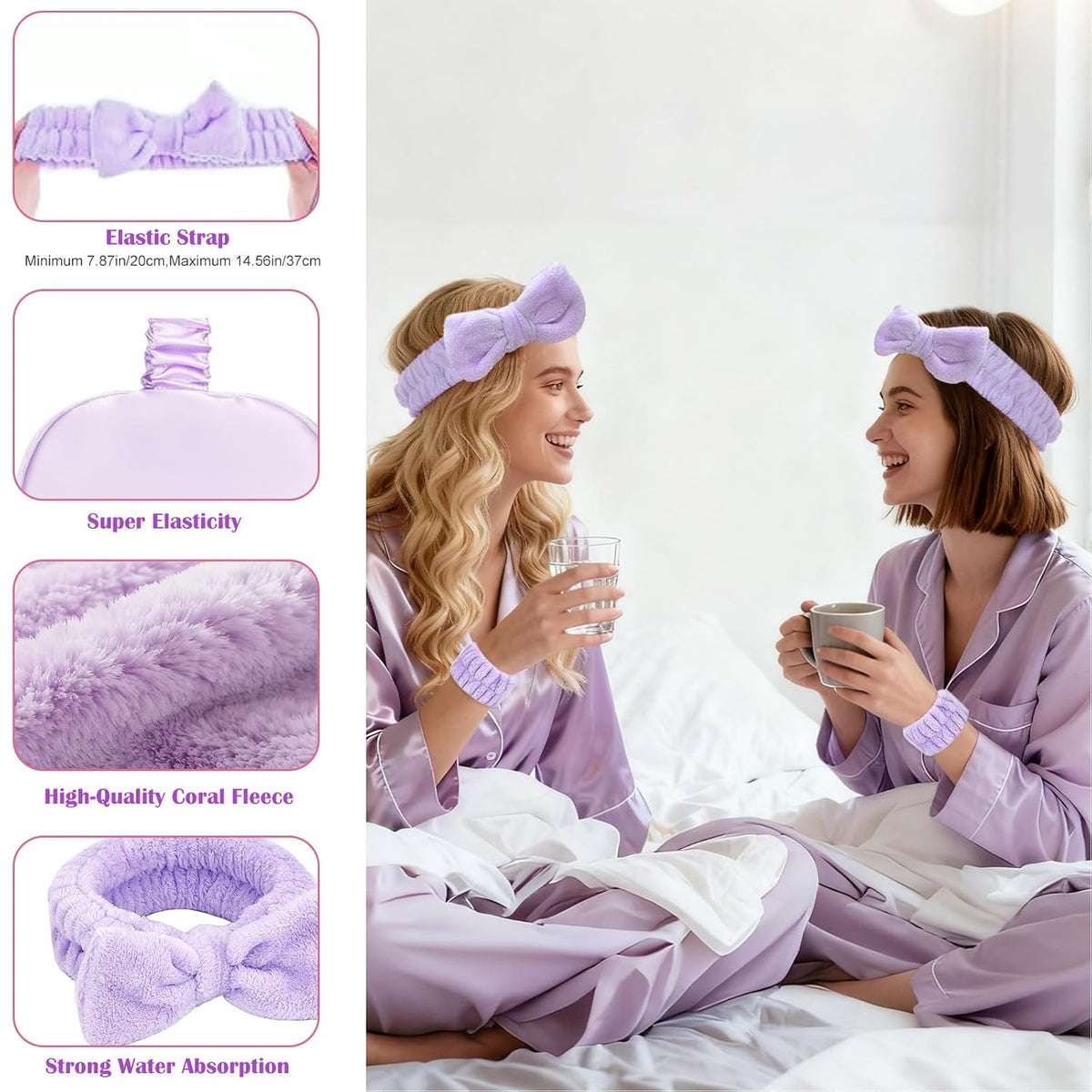 65 Pcs Sleepover Party Supplies for Women Include Spa Headband Sleep Eye Mask Pink Scrunchie with Coquette Bow Mirror Hair Comb Gift Bags for DIY Spa Sleepover Slumber Wedding Birthday Party Favors