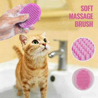 Pet Grooming Kit, 7 Piece Dog Brush for Shedding-Dog Brushes for Grooming, Dematting Comb for Dogs, Cat Nail Clipper with Nail File, Flea Comb, Bath Brush Pink