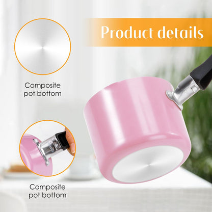0.5Qt/550ml Nonstick Sauce Pan Baby Milk Heater with Pour Spout