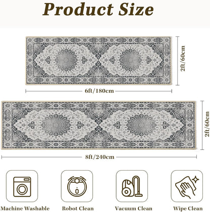 Hallway Runner Rug 2x6 - Washable Runner Rugs Non-Slip