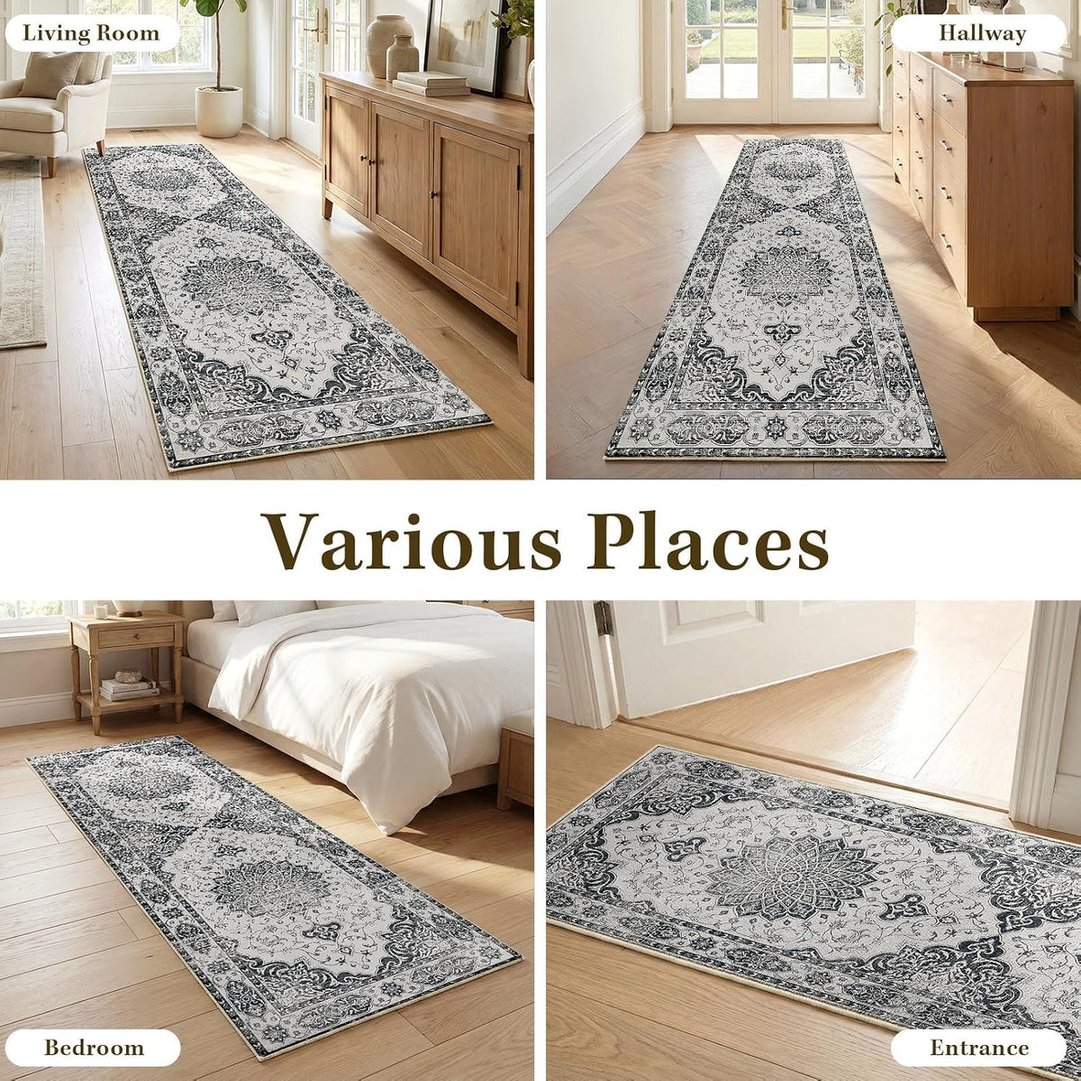 Hallway Runner Rug 2x6 - Washable Runner Rugs Non-Slip