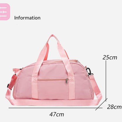 Gym Duffle Bag for Men Women, 3 in 1 Sports Duffle Bag with Shoe Compartment, Large Lightweight Weekender Travel Duffel Bag, Carry on Backpack (Pink)