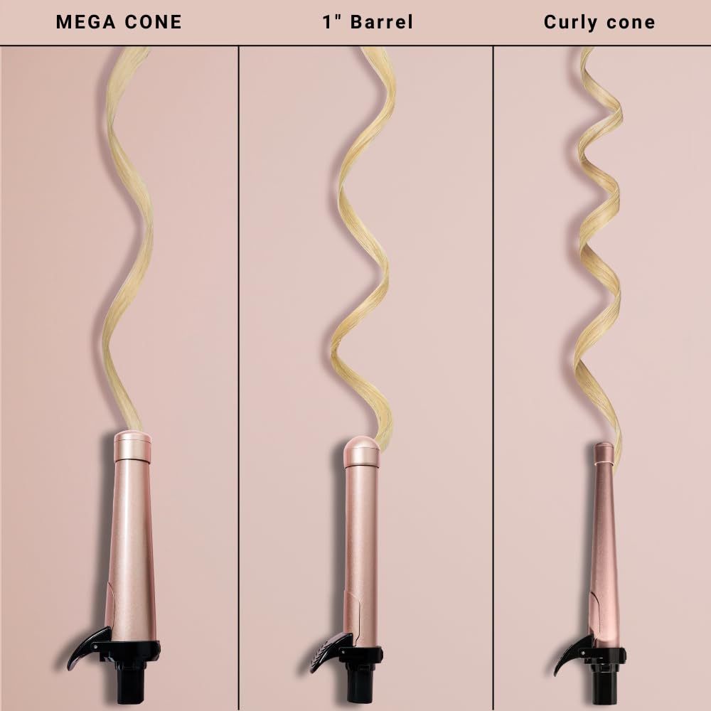 The Beachwaver Co. Multi-Barrel Rotating Curling Iron | Professional Automatic Iron with 3 Interchangeable Ceramic Barrels - Attachments Included! | Auto Shut-Off, Travel-Friendly