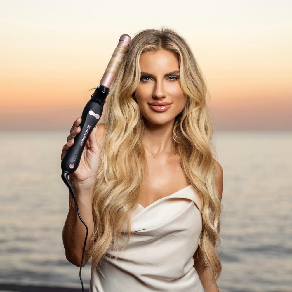 The Beachwaver Co. Multi-Barrel Rotating Curling Iron | Professional Automatic Iron with 3 Interchangeable Ceramic Barrels - Attachments Included! | Auto Shut-Off, Travel-Friendly