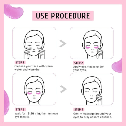 Under Eye Patchs Rose Eye Mask for Dark Circles and Puffiness Wrinkle Eye Bags 30 Pairs