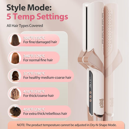 Air Hair Straightener, Airflow Straightener 100-240V Dual Voltage