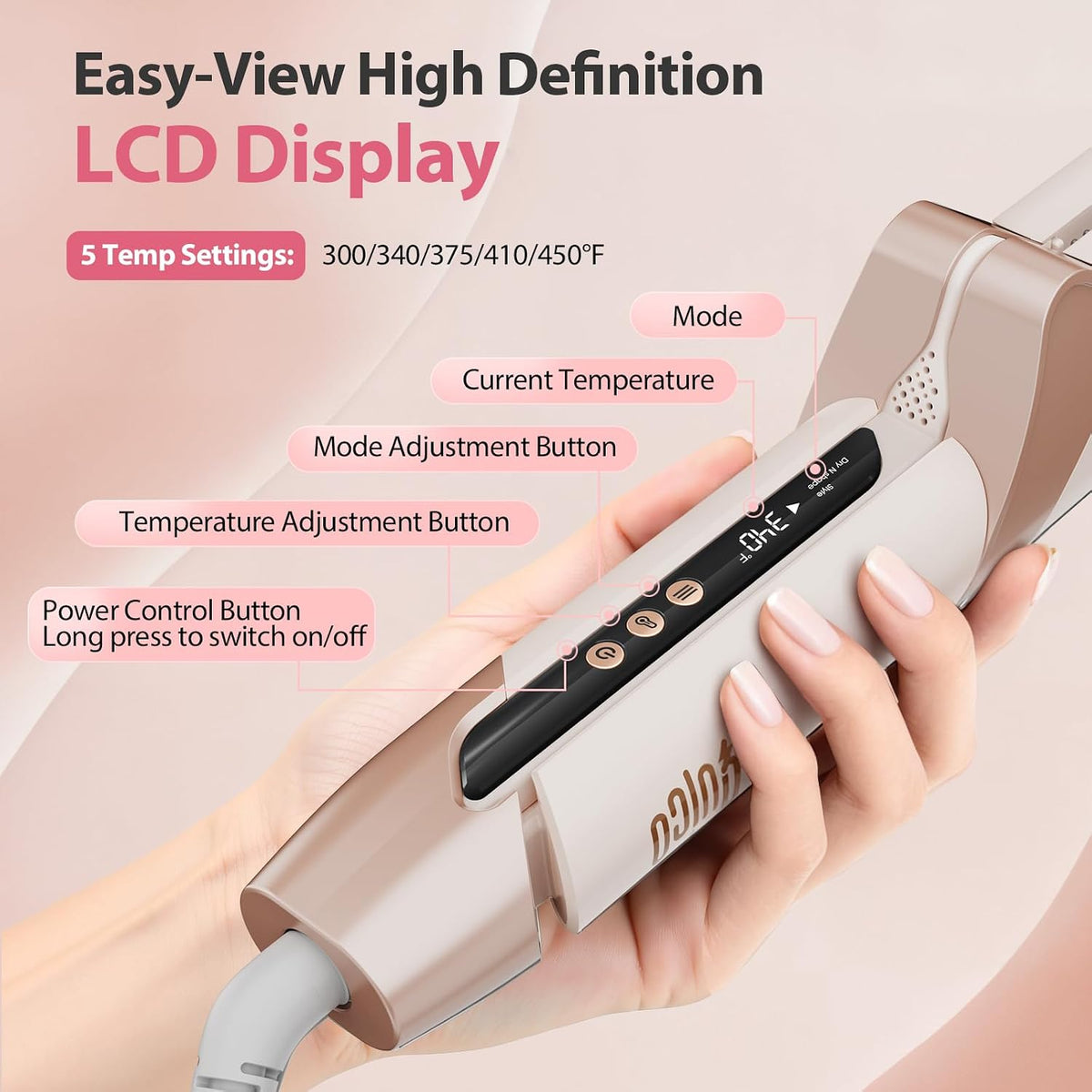 Air Hair Straightener, Airflow Straightener 100-240V Dual Voltage
