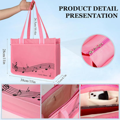 Tote Bag Piano Bag Musical Note Handbag Piano Key Tote Bag,Womens Reusable Shopping Bags