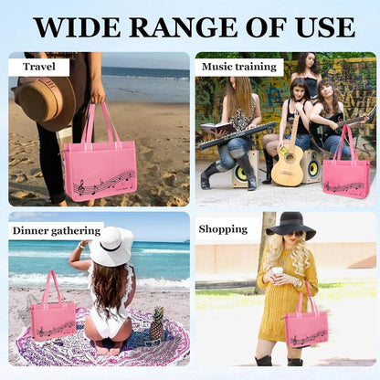 Tote Bag Piano Bag Musical Note Handbag Piano Key Tote Bag,Womens Reusable Shopping Bags