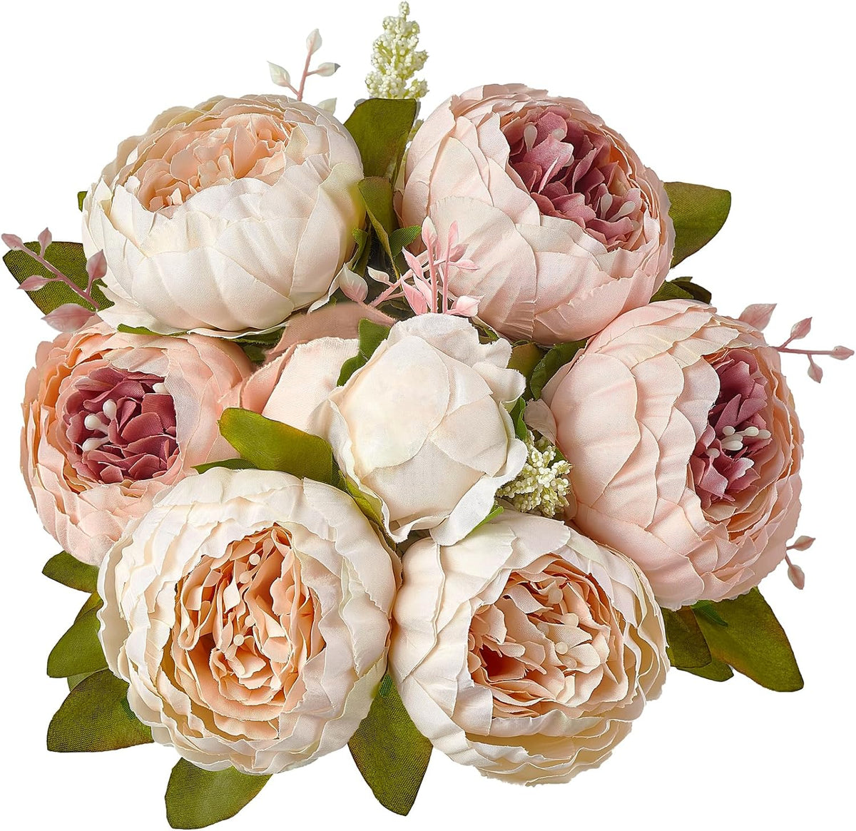 Peonies Artificial Flowers, 13 Stems Faux Peonies Real Touch 1 Pack