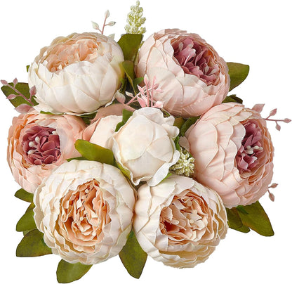 Peonies Artificial Flowers, 13 Stems Faux Peonies Real Touch 1 Pack