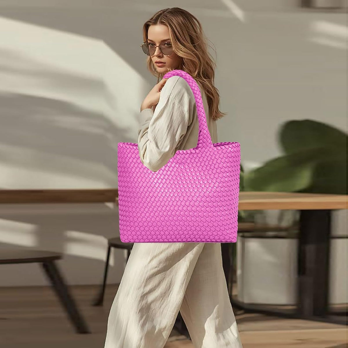 Fashion Woven Bag Shopper Bag Travel Handbags and Purses Women Tote Bag Large Capacity Shoulder Bags