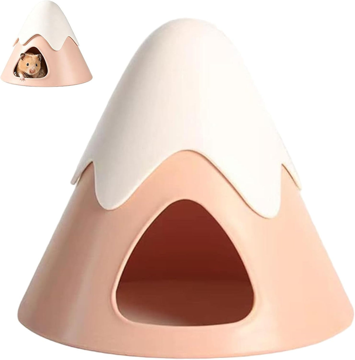 Plastic Hamster Hideout Hide House Snowy Mountain Hamsters Hideaway