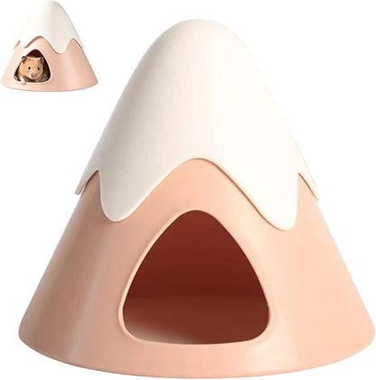Plastic Hamster Hideout Hide House Snowy Mountain Hamsters Hideaway