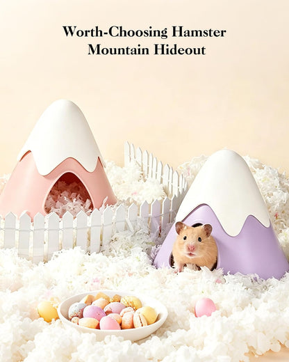 Plastic Hamster Hideout Hide House Snowy Mountain Hamsters Hideaway