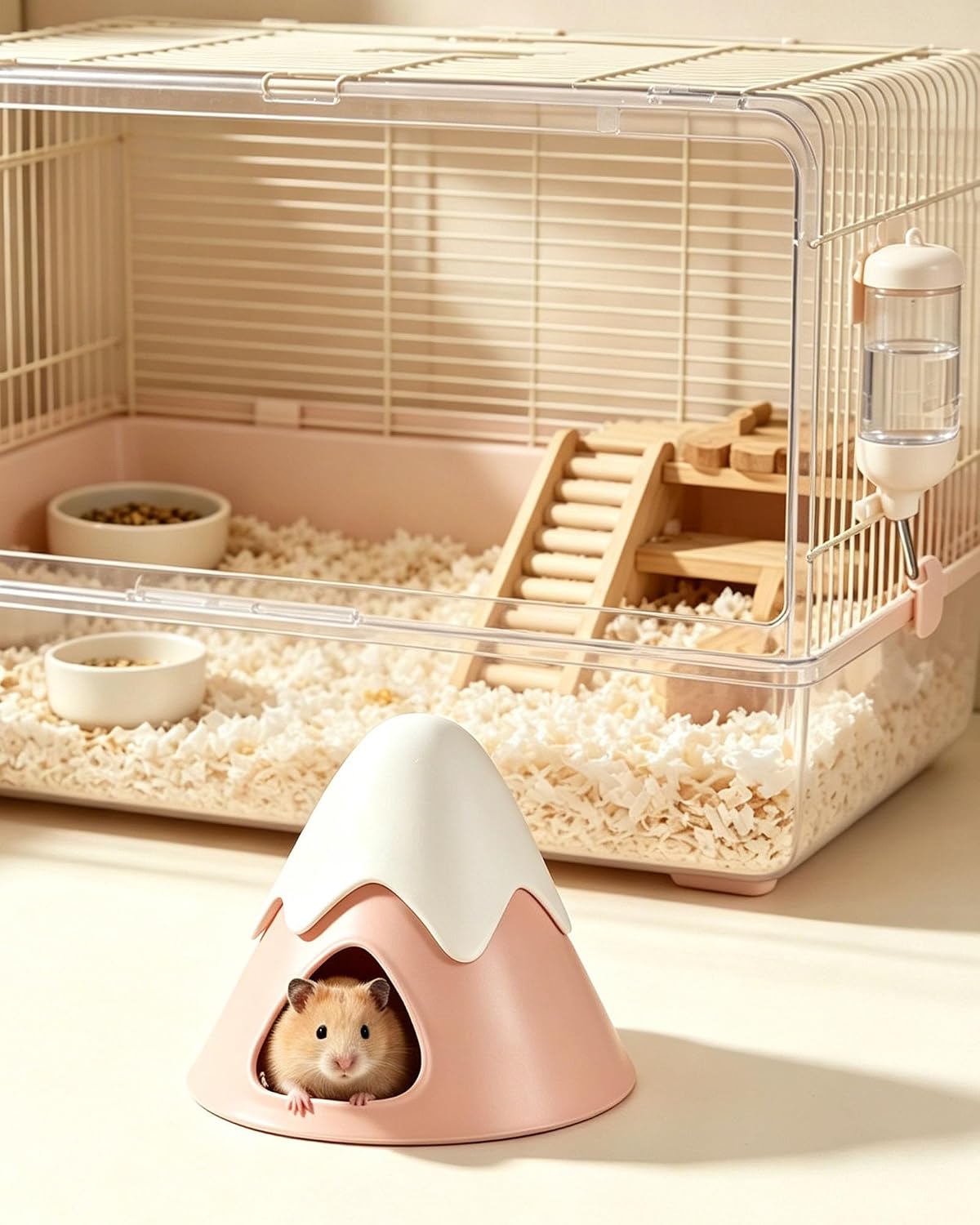Plastic Hamster Hideout Hide House Snowy Mountain Hamsters Hideaway