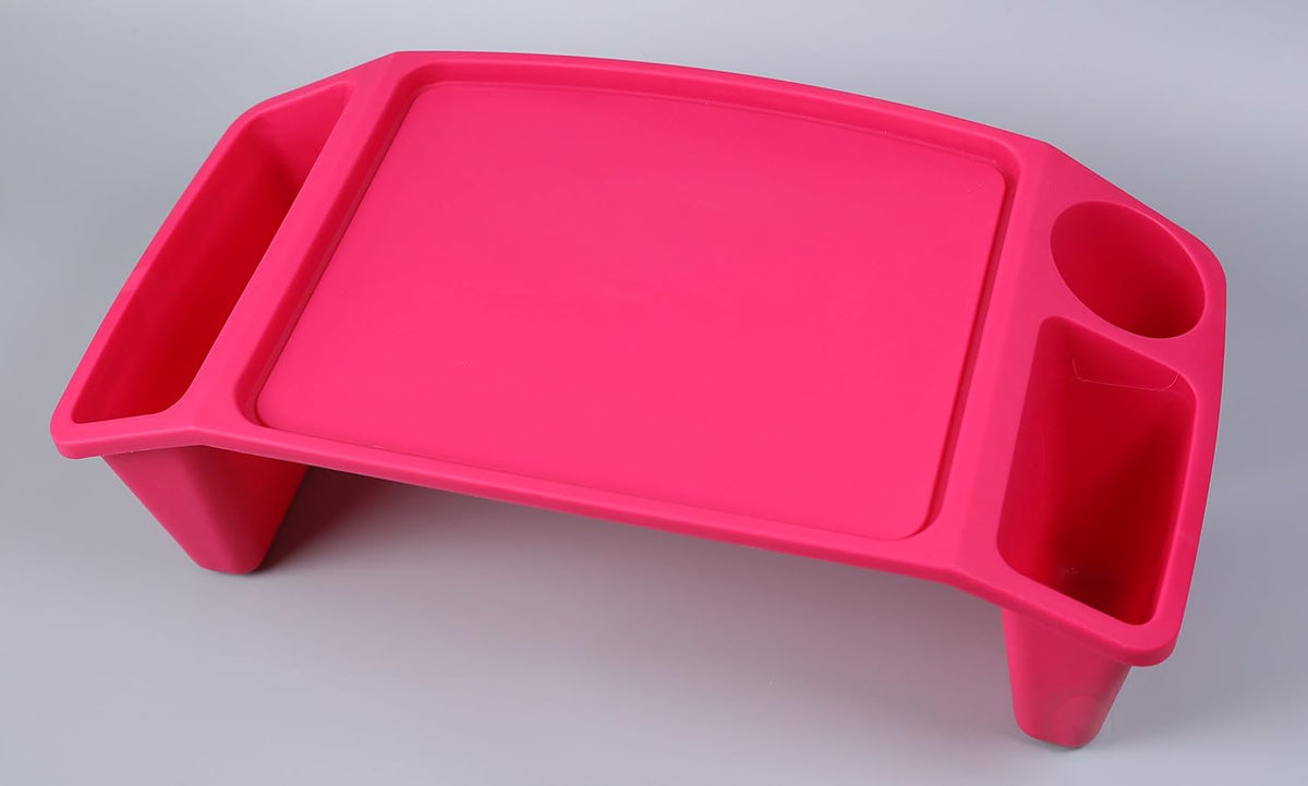 Kids Lap Desk Tray, Portable Activity Table, Pink, Red