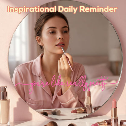 You're Like Really Pretty Mirror Decal, Affirmation Mirror Sticker for Bathroom, Vanity Makeup Mirror, Self Care Mental Health Decor, Pink Aesthetic Vinyl for Teen Girls & Young Women 15 x 2.1 Inch