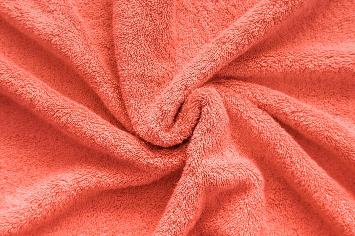 100% Cotton Turkish 6 Piece Towel Set, Luxury Towels Set of 6 for Bathroom Essentials, 2 Bath Towels 2 Hand Towels 2 Washcloths, Coral