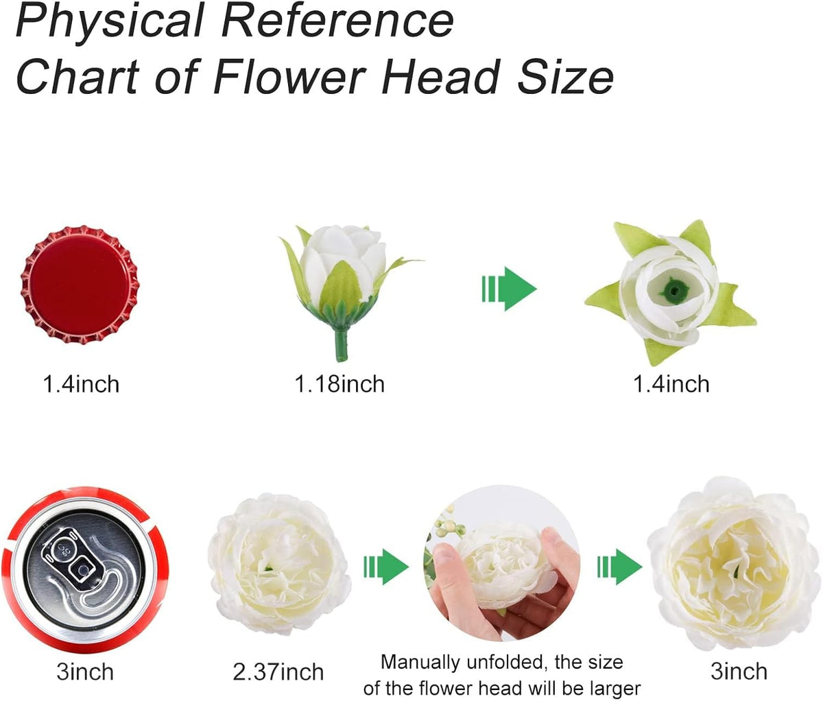 4 Bundles Artificial Peonies Silk Flowers, White Faux Peony Bouquet Florals Arrangements Decor for Farmhouse Home Boho Wedding Table Centerpiece, Fake Plastic Flowers Bulk Vase Decoration (White)