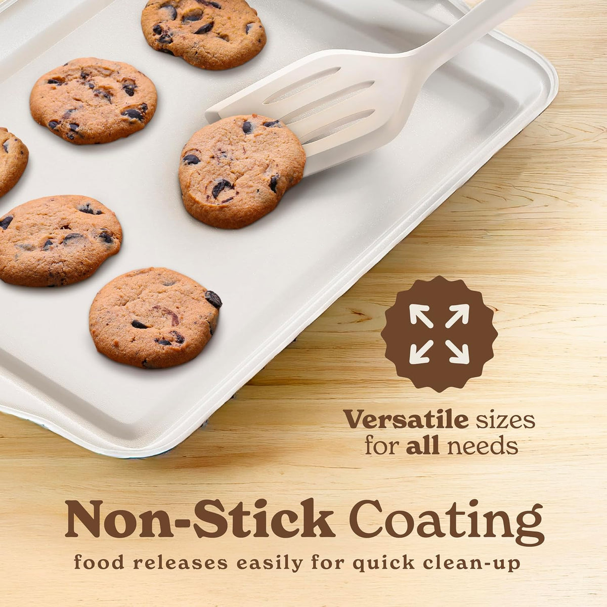 Nonstick Stackable Bakeware Set - Durable, Easy Release Baking Set- 22 Pc. Includes Silicone Muffin Cups