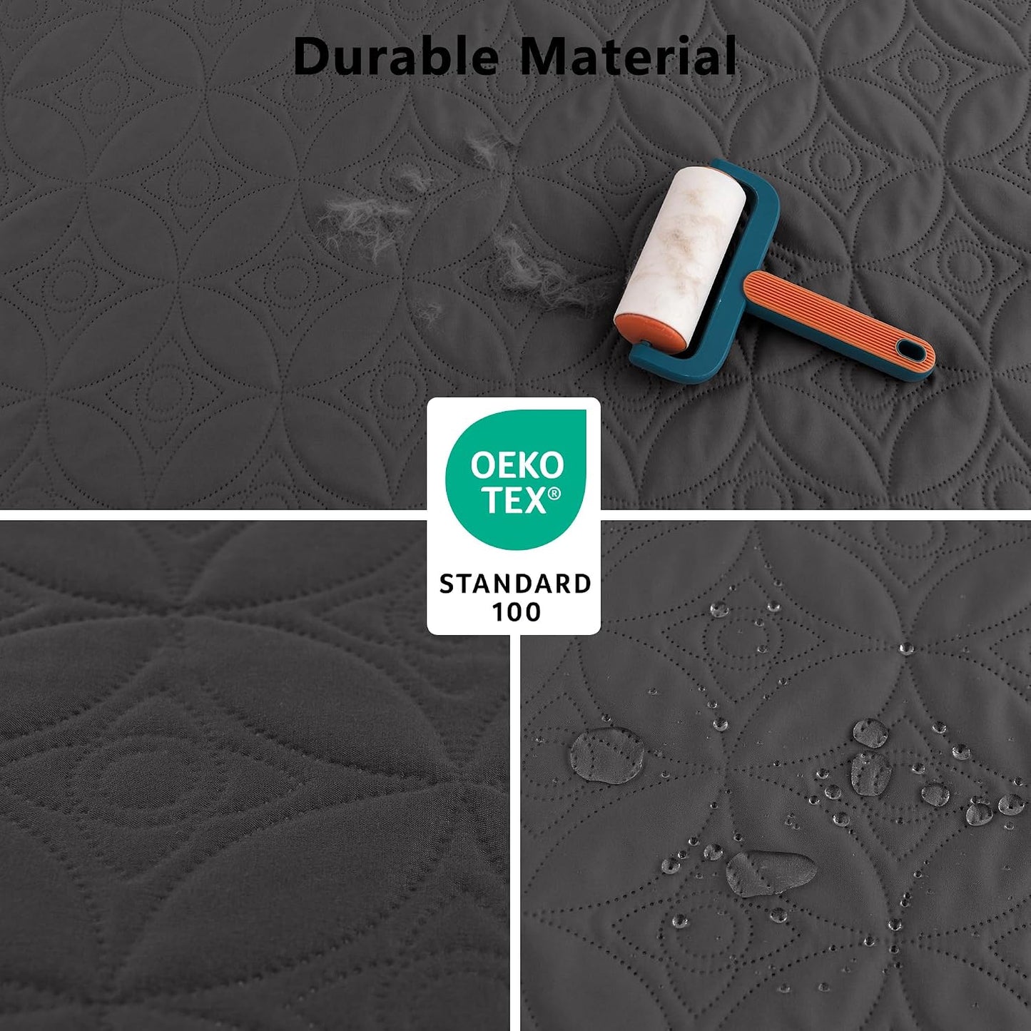 Waterproof Couch Cover for Dogs - Washable Pets Furniture Protector | TPU Leak-Proof Liner, Lightweight & Reversible, Fits Chair, Sofa, Bed, 68" x 82" , Lightgrey/Darkgrey