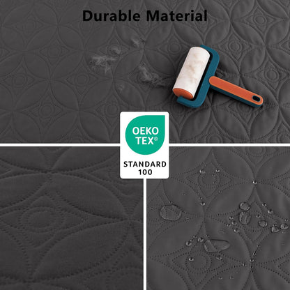 Waterproof Couch Cover for Dogs - Washable Pets Furniture Protector | TPU Leak-Proof Liner, Lightweight & Reversible, Fits Chair, Sofa, Bed, 68" x 82" , Lightgrey/Darkgrey