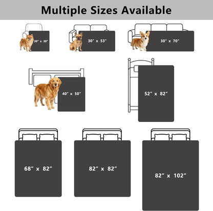 Waterproof Couch Cover for Dogs - Washable Pets Furniture Protector | TPU Leak-Proof Liner, Lightweight & Reversible, Fits Chair, Sofa, Bed, 68" x 82" , Lightgrey/Darkgrey