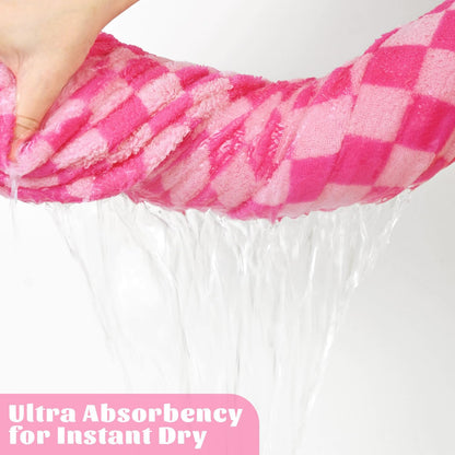 Pink Bath Towel Set for Bathroom Decor, 8-Piece Soft & Absorbent Cottons