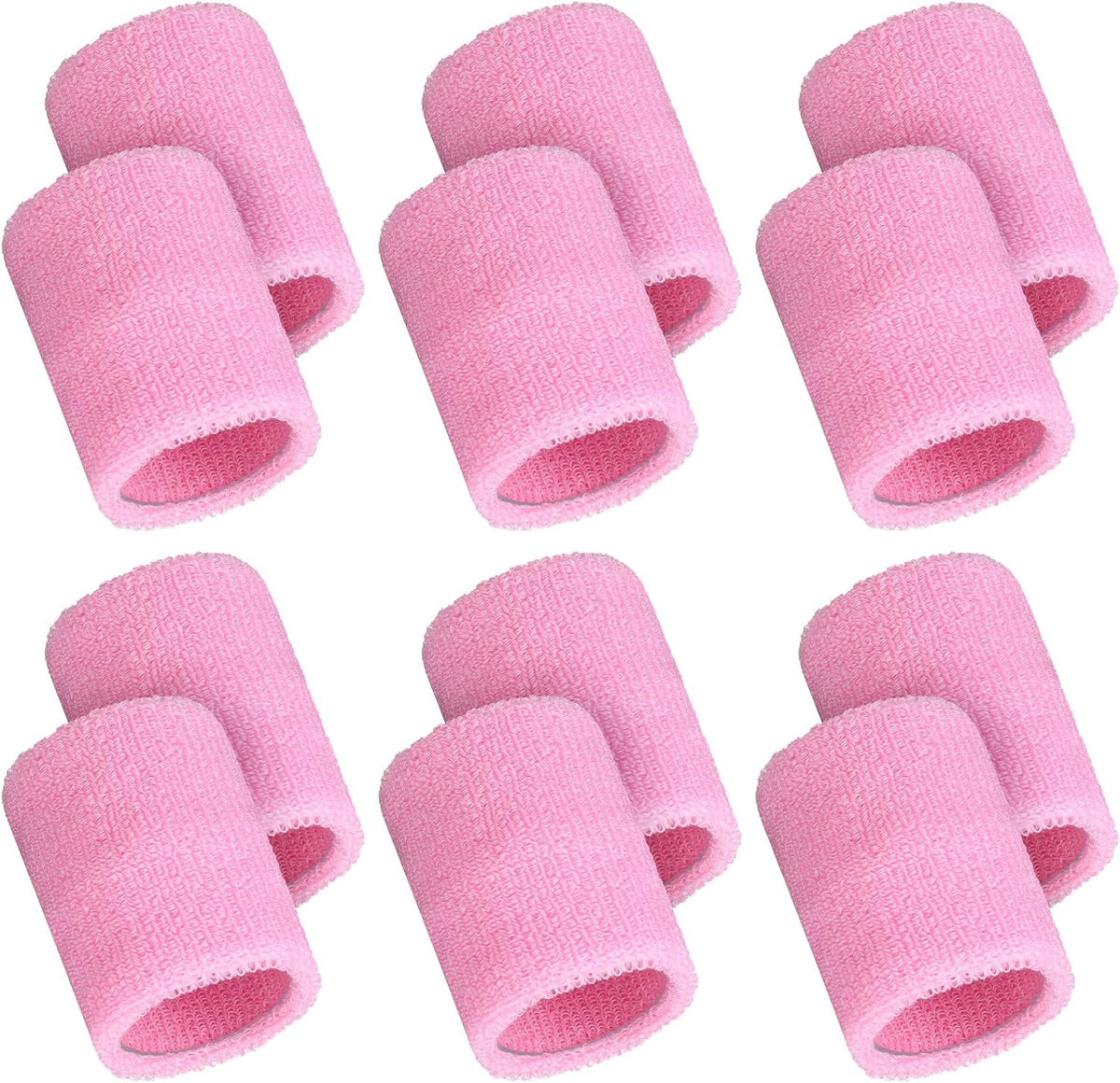 12 Pcs Sports Wristbands Sports Absorbent Wristband Wrist Athletic Sweat Bands