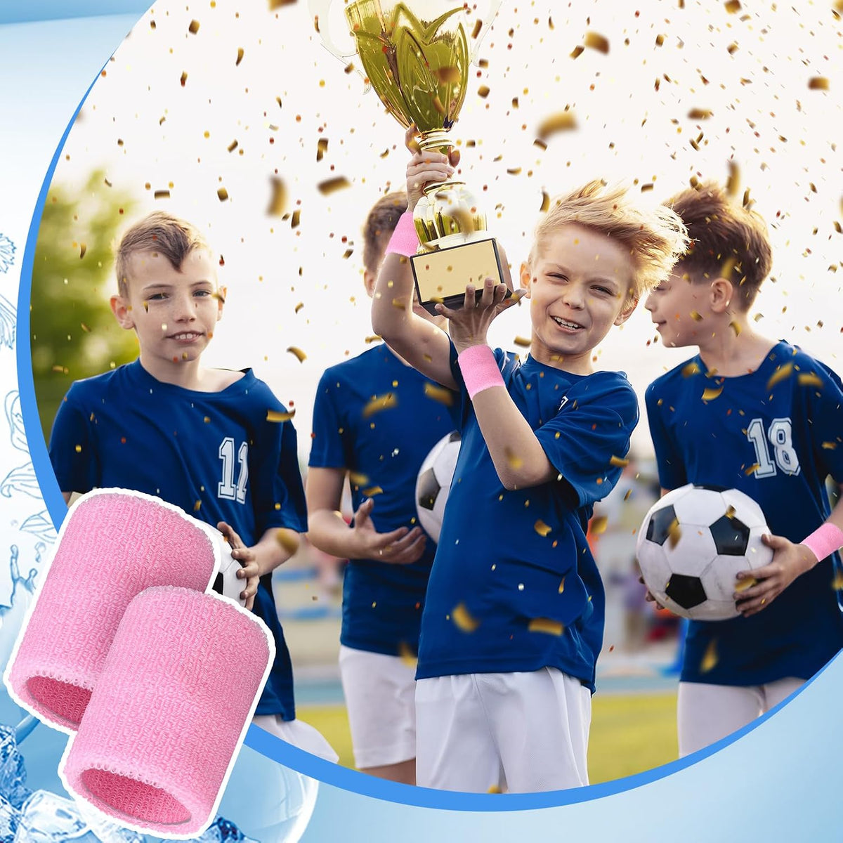 12 Pcs Sports Wristbands Sports Absorbent Wristband Wrist Athletic Sweat Bands