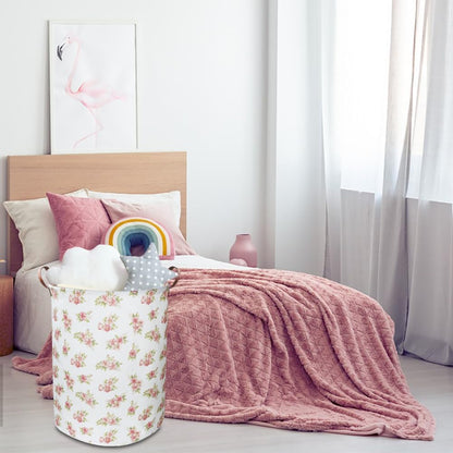 Pink Flower Laundry Hamper, laundry Basket, Nursery Hamper,Waterproof Storage Bin for Bedroom,Clothes Organizer Basket, Room Decor(Pink Flower)