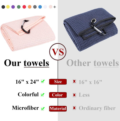 2-Pack 16 x 24 Inch Golf Towels, Premium Golf Bag Towels for Men & Women