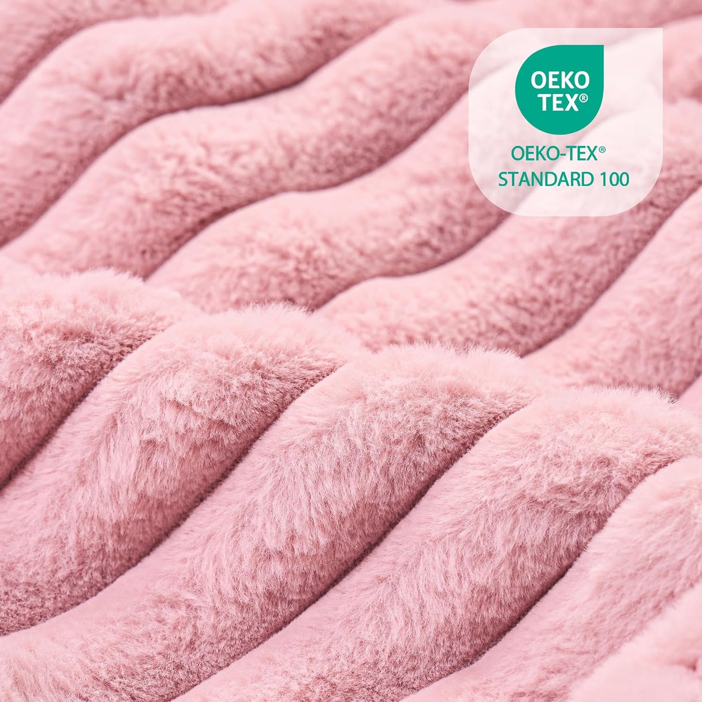 Calming Dog Bed for Small Dogs 20''x16'', Rectangle Orthopedic Soft Cat Bed for Indoor Cats, Washable Anti-Anxiety Cozy Pet Sofa Beds with Anti-Slip Bottom, Pink