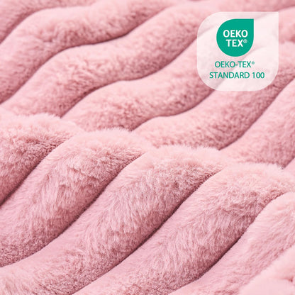 Calming Dog Bed for Small Dogs 20''x16'', Rectangle Orthopedic Soft Cat Bed for Indoor Cats, Washable Anti-Anxiety Cozy Pet Sofa Beds with Anti-Slip Bottom, Pink
