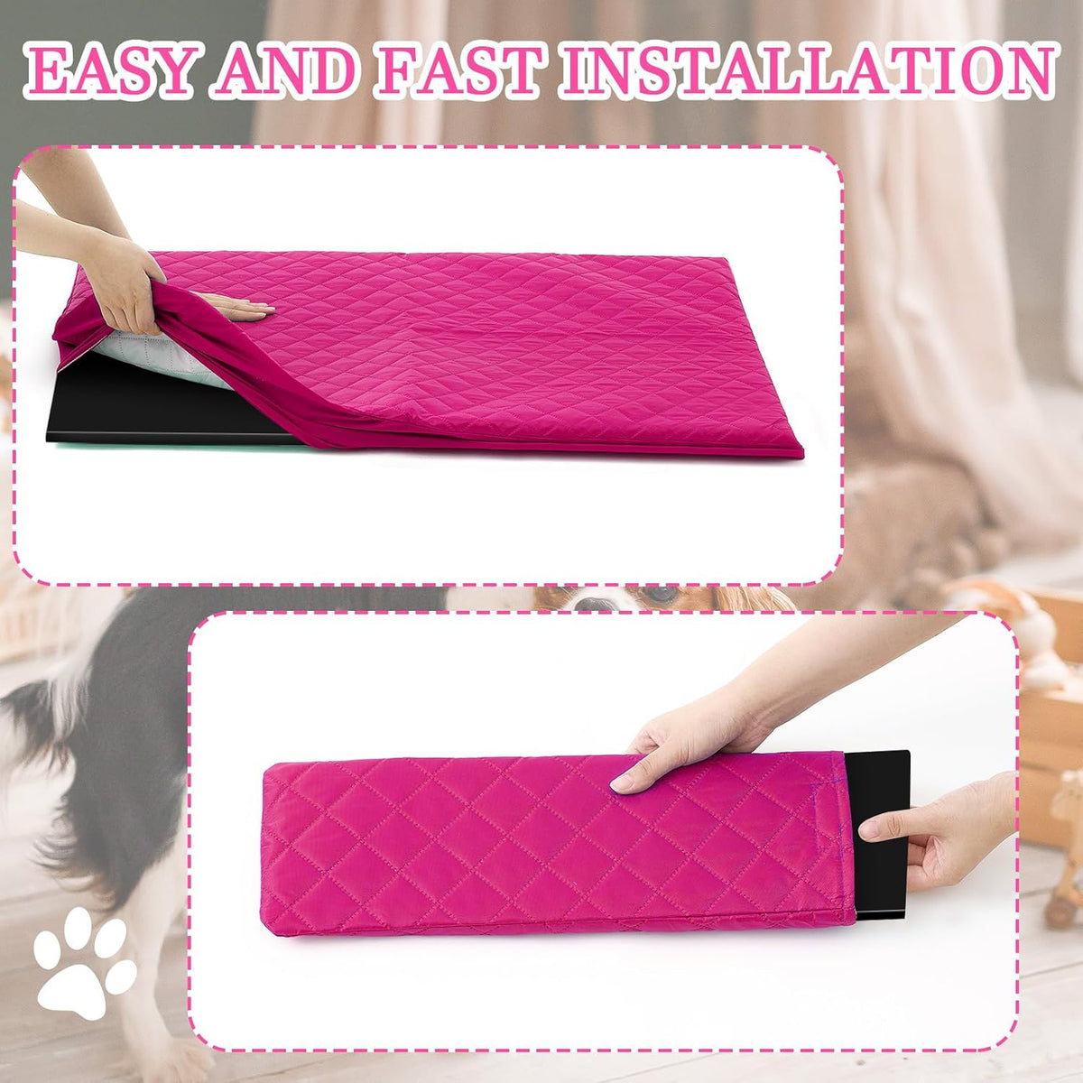 7 Pcs Winter Ferret Cage Liner Set Washable Ferret Pads Bedding Cage Accessories for Small Animals Hamster Rats Chinchillas Hedgehogs Guinea, Stain-Resistant Material(Light Pink)