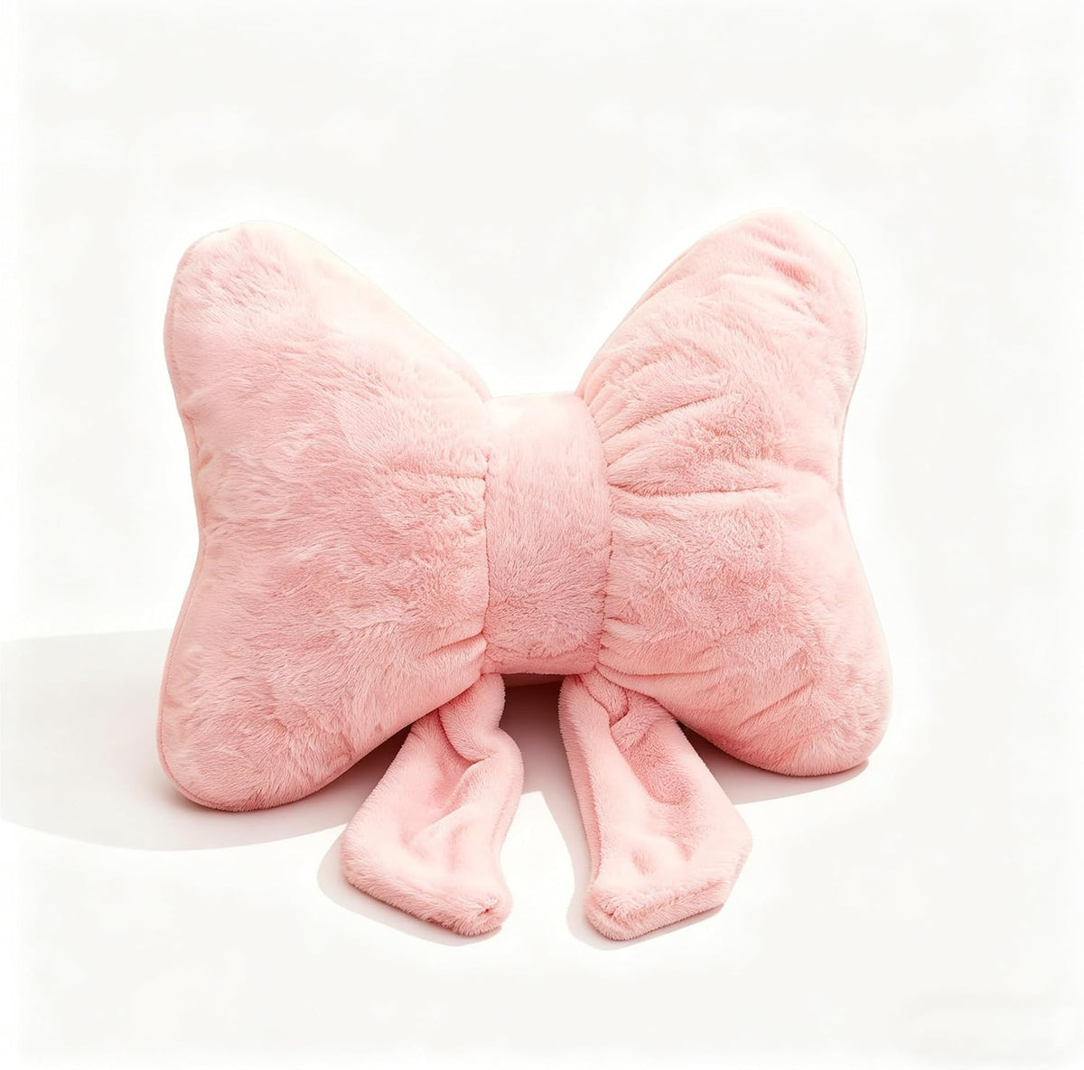 Pink Bow Pillow, Throw Pillows Soft Bow Decorative Pillows, Decorative Cute Pillows for Bed Sofa Couch Home Decor, 12 * 9inch