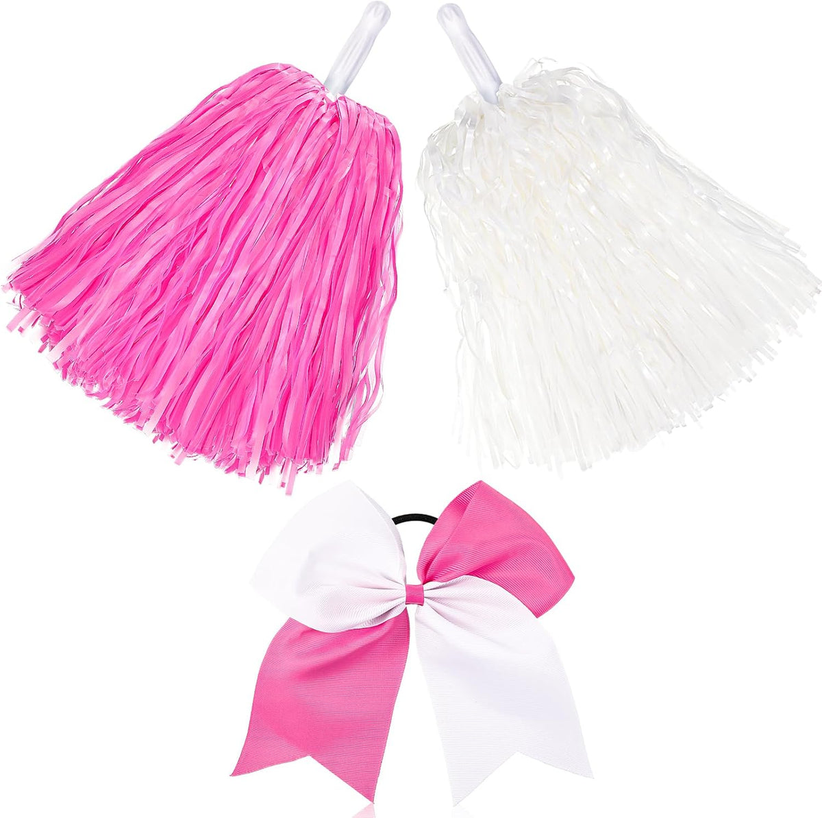 3 Pcs Cheerleading Pom Poms Bow Set